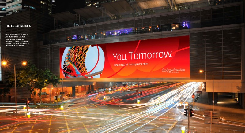Dubai Parks Night Billboard