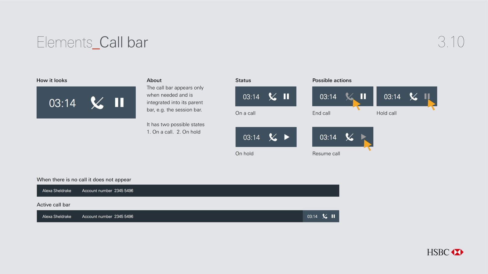 HSBC Call bar