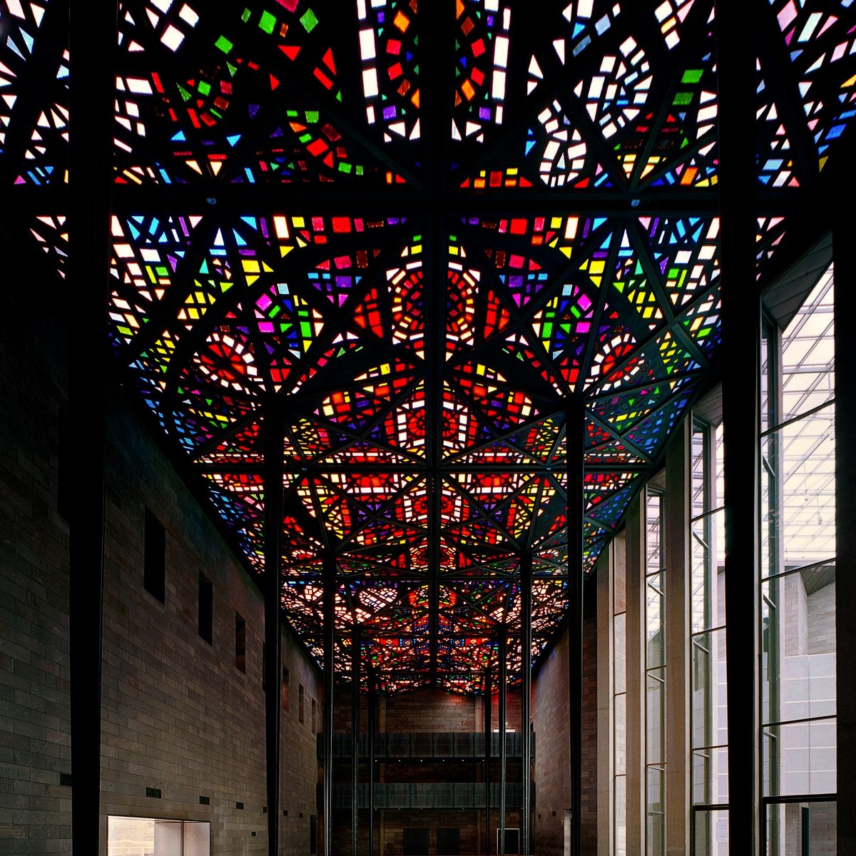 Leonard French stained glass ceiling, NGV Melbourne